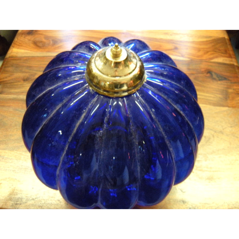 Lamp KHARBUJA verre souflé blue dark