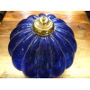 Lampe KHARBUJA verre souflé bleu foncé 22x22 cm