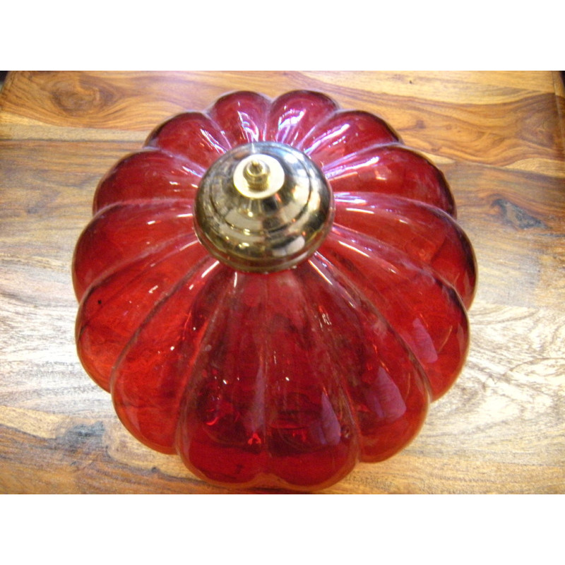 KHARBUJA Lampe Glas 22x22 cm rot Soufle