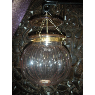 Lampada KHARBUJA vetro soffiato rosa 22x22 cm