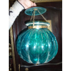 Gran azul turquesa lámpara de 30x30 cm KHARBUJA