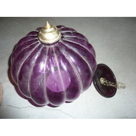 Große violette Lampe 30x30 cm KHARBUJA