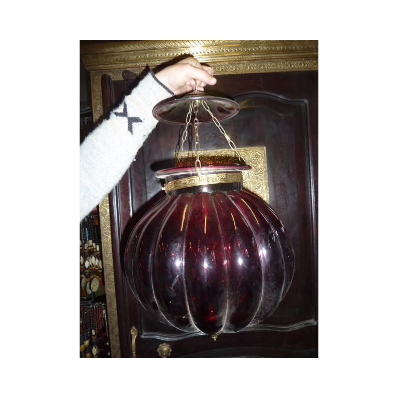 Gran KHARBUJA lámpara roja de 30x30 cm
