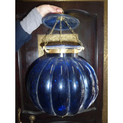 Große dunkle blaue Lampe 30x30 cm KHARBUJA