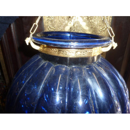Gran azul oscuro lámpara de 30x30 cm KHARBUJA