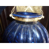 Große dunkle blaue Lampe 30x30 cm KHARBUJA