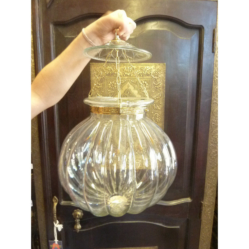 Grande lampada KHARBUJA 30x30 cm trasparente