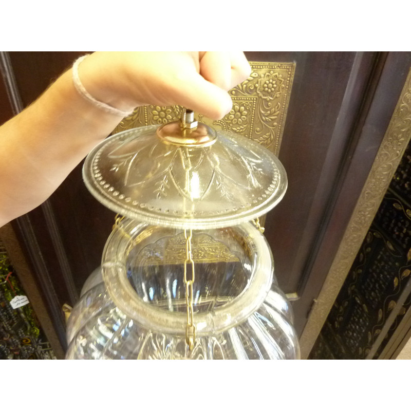Grande lampada KHARBUJA 30x30 cm trasparente