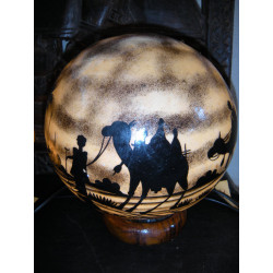 Globe cuir de chameau - touareg (C)