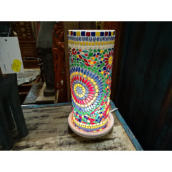 Lámpara de tubo de mosaico de diseño multicolor 14 x 40 cm