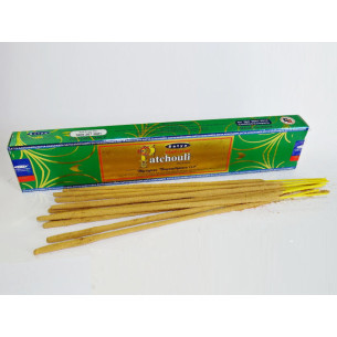 Encens patchouli en bâtonnet en boite de 15 grammes