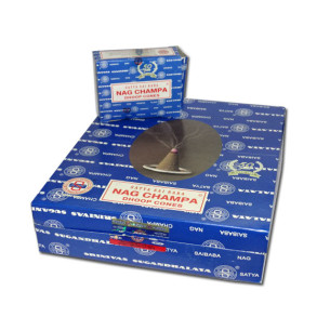 Schachtel mit 12 Nag Champa Räucherkästen in Kegeln ** 2 kostenlose Etuis **
