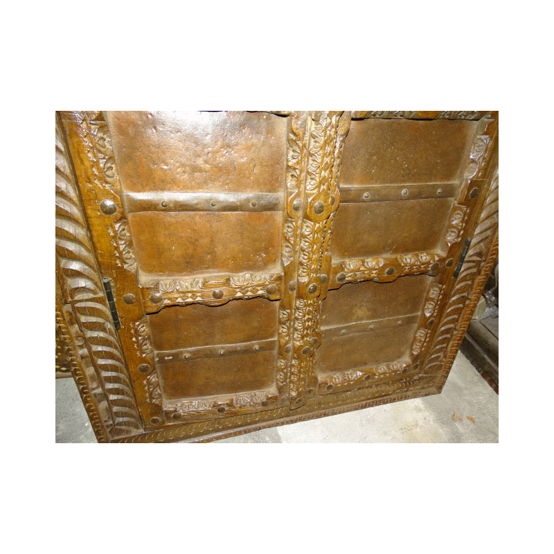 Small antique cupboard doors with metal - 1