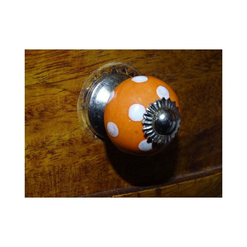 Mini knobs orange pitch white/argent