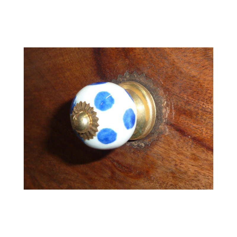 Mini porcelana maneja tono azul blanco Ultramar