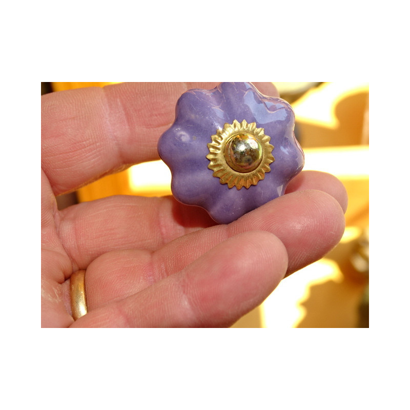 Petite poignées citrouille de couleur violet foncé