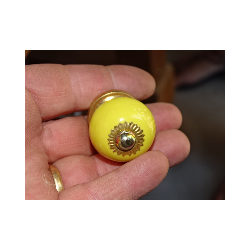 Petite poignée uni  jaune