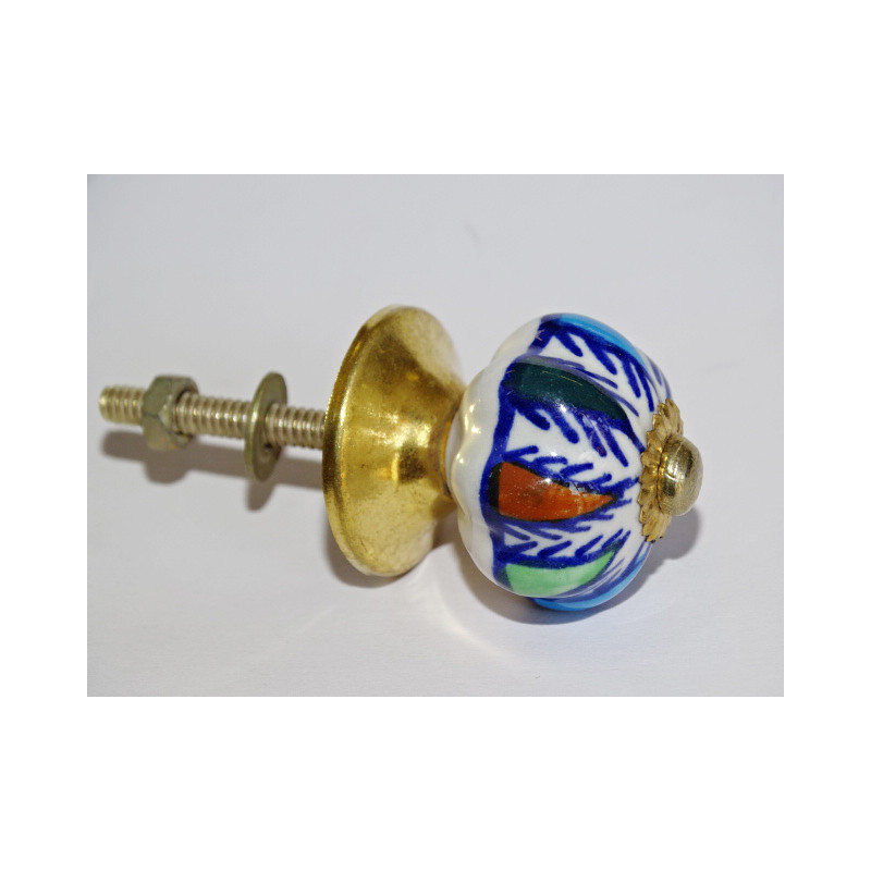 Small handles porcelain pumpkin multicolor