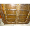 Petite portes ancienne de placard palquée avec du metal - 3