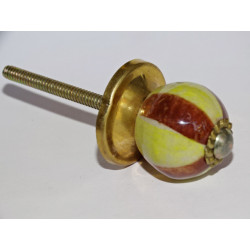 Furniture handle yellow and brown