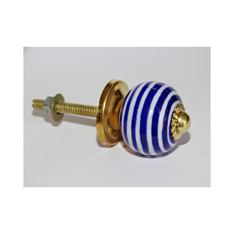 Furniture handle White with blue line