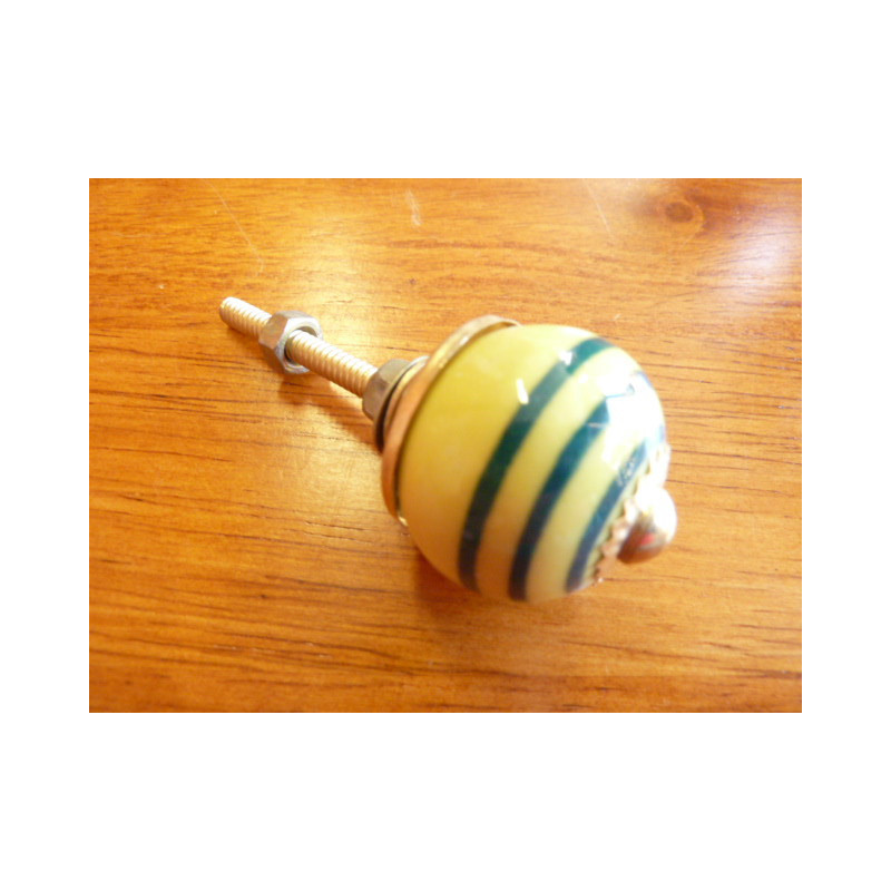 Mini boutons jaune trait émeraude
