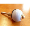 Mini boutons violine trait blanc