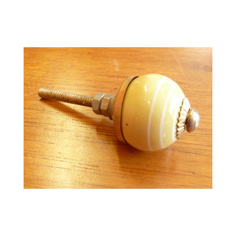 Mini boutons jaune trait blanc