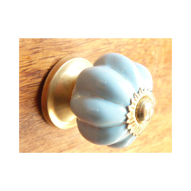 Mini zucca uniti pulsanti blu relative oro