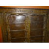 Small antique cupboard doors with metal - 4