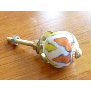 Mini boutons flammes jaune et orange