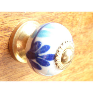 mini knobs feuillage deux blues