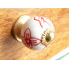 mini knobs white flowers reds