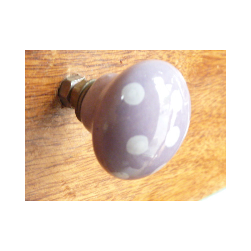 bianco mini campo pera pulsanti viola