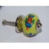 mini bottoni gialli in ceramica e 3 pesci - argento