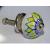 mini ceramic buttons light sunflower flower - silver
