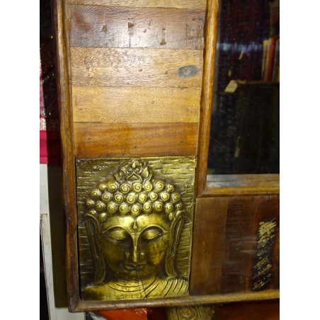 Recycling-Teakholz Buddha Spiegel 90 x 120 cm