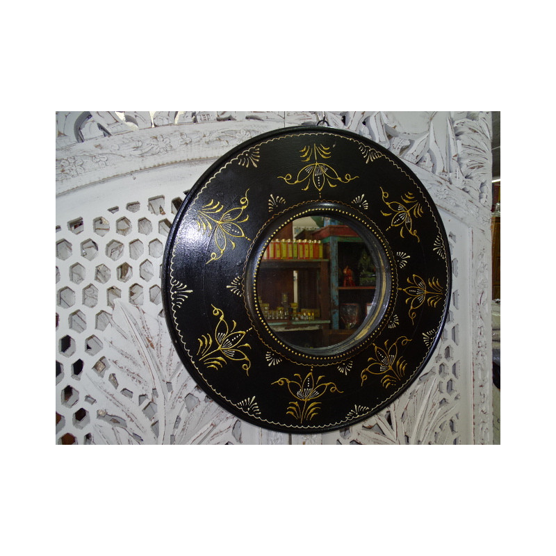 Specchio in rilievo dipinto a mano diametro 45 cm - 4