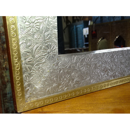 Specchio rettangolare argento a 3 posizioni per foto 120x60 cm