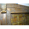 Muy antigua casa india puerta baja con gancho de dintel