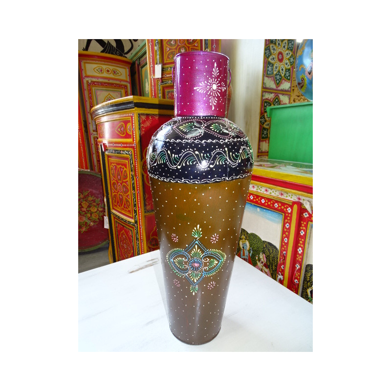 Anfora multicolore a forma di vaso indiano 73 cm - 5