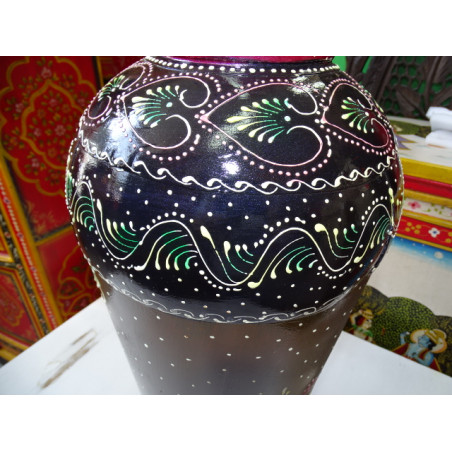 Indian jar shaped multicolored amphora 73 cm - 5