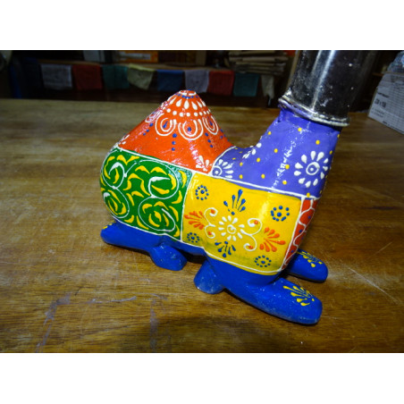 Camels in metal and wood carved and painted by hand - MM