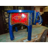 Tabouret avec éléphant bleu outremer 50x34x 36 cm de haut