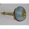 Gray drawer knobs or door with white petals