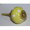 Yellow drawer knobs with white dots