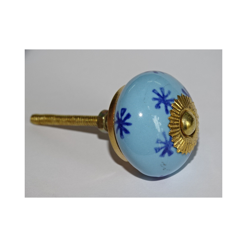 Pomelli per cassetti con stella celeste e blu oltremare