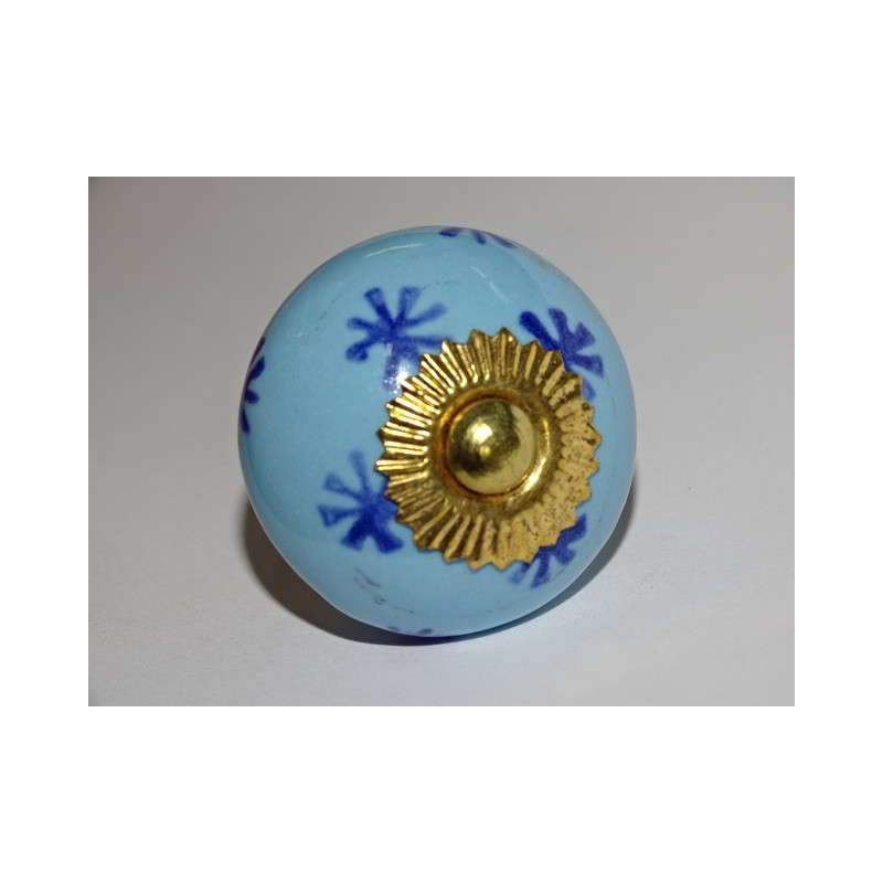 Pomelli per cassetti con stella celeste e blu oltremare