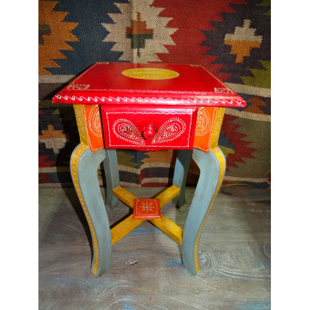 Piccolo tavolino multicolore 1 cassetto (altezza 45 cm)