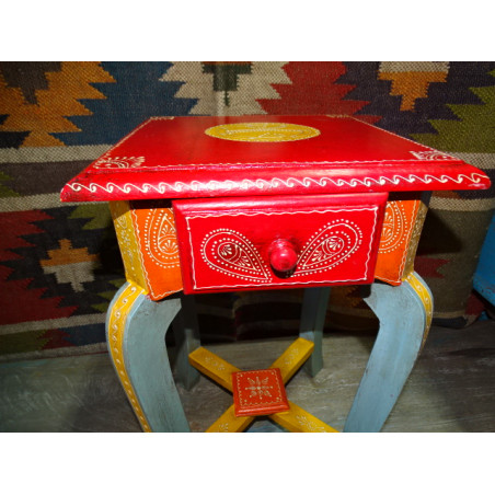 Piccolo tavolino multicolore 1 cassetto (altezza 45 cm)